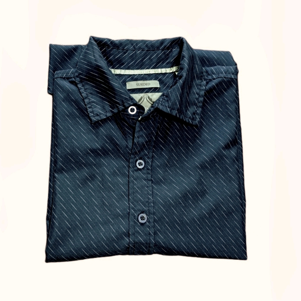 Bruno‎ New York short sleeve button down, dark blue